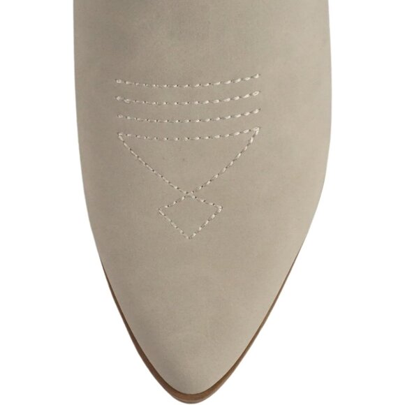 Blazing Ankle Boot Women Cream Pointe Toe  Low Heel - Picture 5 of 5